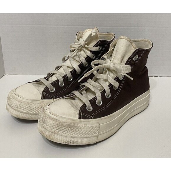Converse Platform Chuck Taylor All Star High Lift Hearts Womens 6 Brown - Picture 2 of 13